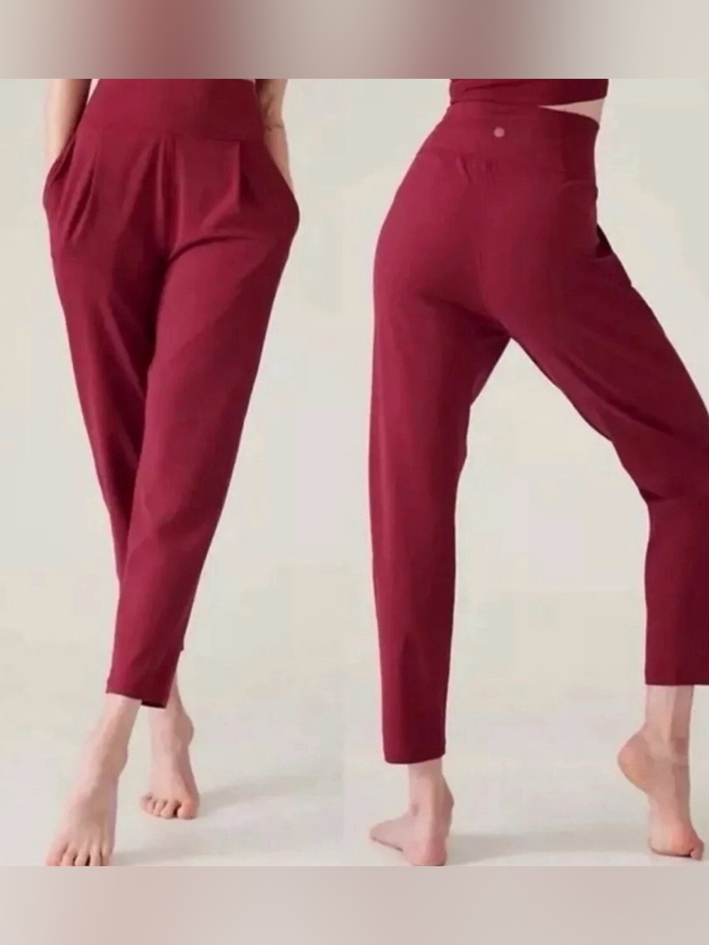 Athleta elation coffeeberry pull on yoga joggers pants